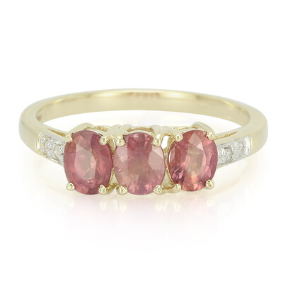 Anillo en oro con Zafiro Padparascha no calentado