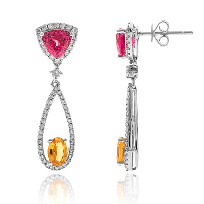 Pendientes en oro con Espinela de Birmania (CIRARI)