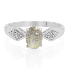 Anillo en plata con Labradorita