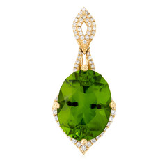 Colgante en oro con Peridoto de cachemira (de Melo)