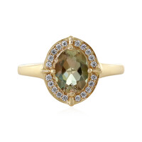 Anillo en oro con Piedra del sol de Oregón