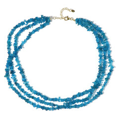Collar en plata con Apatita azul neón