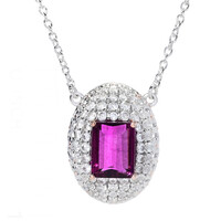 Collar en plata con Fluorita rosa (Gems en Vogue)