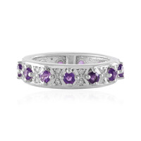 Anillo en plata con Amatista
