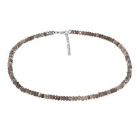 Collar en plata con Piedra de luna chocolate
