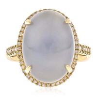 Anillo en oro con Piedra de luna azul (CIRARI)