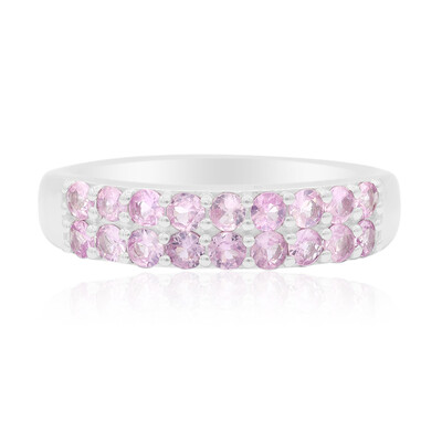 Anillo en plata con Zafiro rosado