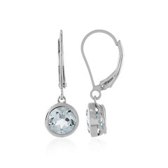 Pendientes en plata con Topacio azul cielo