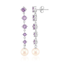 Pendientes en plata con Perla blanca Freshwater