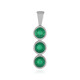 Colgante en plata con Ónix verde