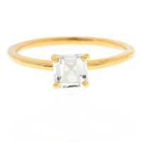 Anillo en plata con Topacio blanco