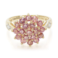 Anillo en oro con Zafiro Padparascha no calentado (AMAYANI)