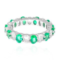 Anillo en plata con Esmeralda de Colombia
