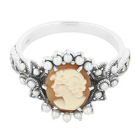 Anillo en plata con Cornalina