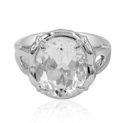 Anillo en plata con Topacio blanco