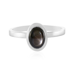 Anillo en plata con Zafiro estrella negra