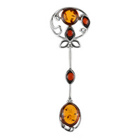 Colgante en plata con Ámbar báltico