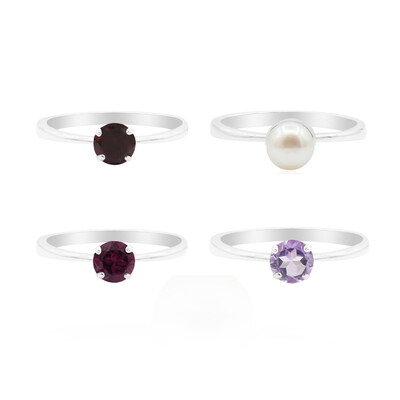 Anillo en plata con Rodolita