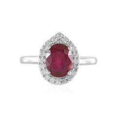 Anillo en plata con Rubí de Bemainty