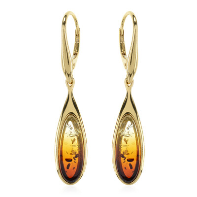 Pendientes en plata con Ámbar báltico (dagen)