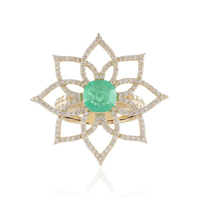 Anillo en oro con Esmeralda de Colombia (de Melo)