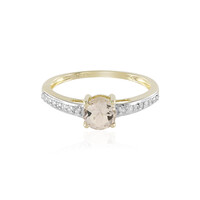 Anillo en oro con Morganita de Madagascar
