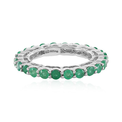Anillo en plata con Esmeralda de Zambia