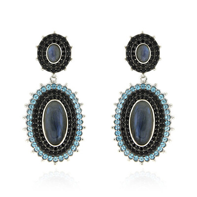 Pendientes en plata con Labradorita (Dallas Prince Designs)