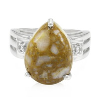 Anillo en plata con Cuarzo Dinosaurio