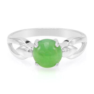 Anillo en plata con Crisoprasa imperial