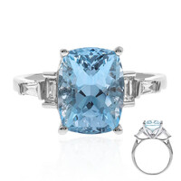 Anillo en oro con Aguamarina de Brasill AAA (CIRARI)