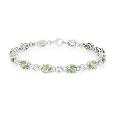 Brazalete en plata con Apatita de Rusia