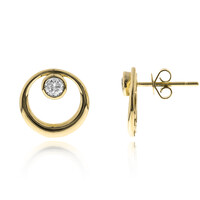 Pendientes en oro con Diamante I1 (H)  (CIRARI)