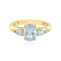 Anillo en plata con Topacio azul cielo