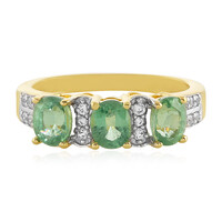 Anillo en plata con Cianita menta