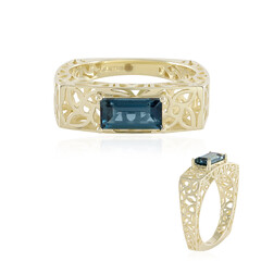 Anillo en oro con Topacio azul de Londres (Ornaments by de Melo)