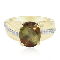 Anillo en oro con Andalucita