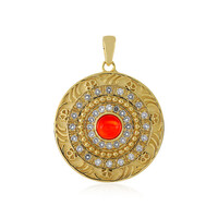 Colgante en plata con Ópalo rojo de Etiopía