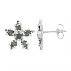 Pendientes en plata con Diamante fantasía