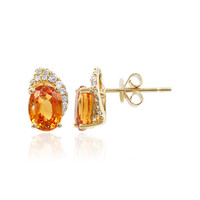 Pendientes en oro con Granate mandarina (CIRARI)