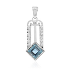 Colgante en plata con Topacio azul de Londres (VIENNA 1903)