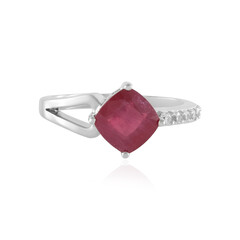 Anillo en plata con Rubí de Madagascar