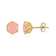 Pendientes en plata con Cuarzo rosa pastel
