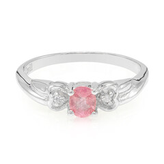 Anillo en plata con Zafiro Padparadscha