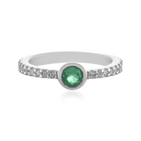 Anillo en plata con Esmeralda de Rusia