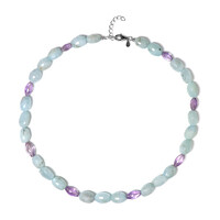 Collar en plata con Aguamarina