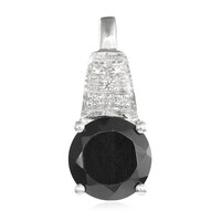 Colgante en plata con Espinela negra