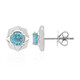 Pendientes en plata con Apatita azul (Pallanova)