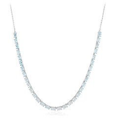 Collar en plata con Topacio azul cielo