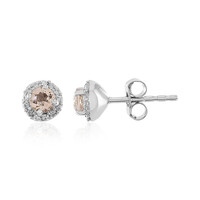 Pendientes en plata con Morganita